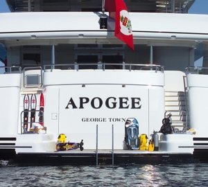 Swimming Landing: Yacht APOGEE's Aft Photograph