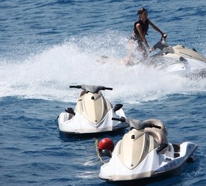 Wave-runners In Use Aboard Yacht APOGEE