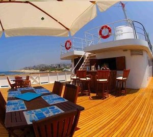 External Drinks Bar On Board Yacht BLUE DAWN