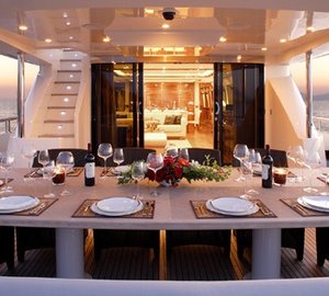 External Eating/dining Furniture Aboard Yacht DRAGON