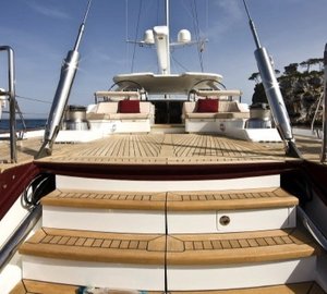 Exterior Staircase On Board Yacht LUDYNOSA G