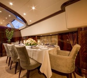 Eating/dining Saloon Aboard Yacht LUDYNOSA G