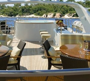 Sun Deck With Jacuzzi Pool Aboard Yacht MAMMA MIA