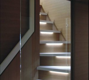 Staircase Aboard Yacht KINTARO