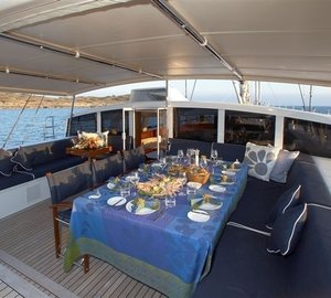 Cockpit Eating/dining On Board Yacht CINDERELLA IV