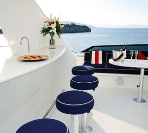 Top Deck Drinks Bar Aboard Yacht ENDLESS SUMMER