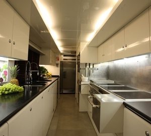 Ship's Galley On Yacht LIONSHARE