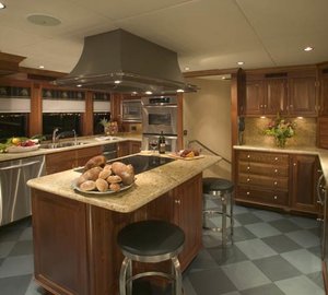 Ship's Galley On Yacht MAGIC