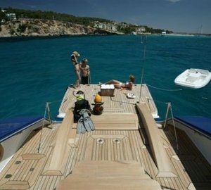 Relaxing Landing With Water Toys On Yacht MUMU