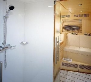 Showering Area With Sitting Aboard Yacht MUMU