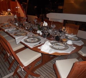 Sun Deck Extra Eating/dining On Yacht AVA