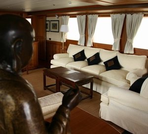 Saloon Close Up On Board Yacht NIBANI
