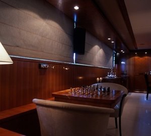 Game Furniture: Yacht OURANOS TOO's Saloon Photograph
