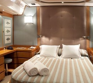 Double Sized Cabin Taken From Ship's Bow On Yacht PHILANDERER