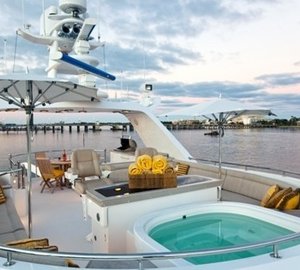 Sunshine Deck With Jacuzzi Pool Aboard Yacht SOJOURN