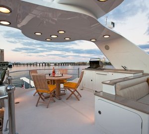 Sun Deck Sunset Dusk On Yacht SOJOURN