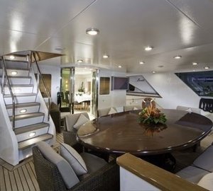 Aft Deck On Board Yacht SUPERFUN