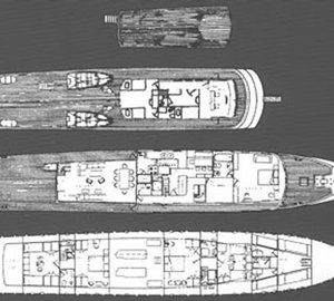 Deck Plans / Map On Board Yacht THEODORA