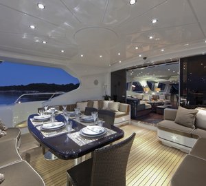 Aft Deck Eating/dining On Yacht VENI VIDI VICI