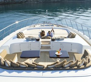 Fore Deck Sitting On Yacht VENI VIDI VICI