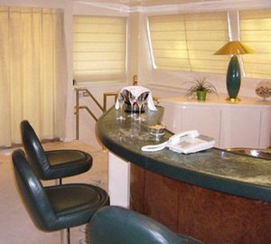 Drinks Bar Zone: Yacht LADYSHIP's Premier Saloon Pictured