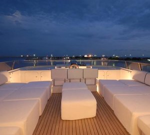 Upper Deck: Yacht LADYSHIP's Sun Bathing Zone Pictured