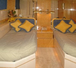 Twin Bed Stateroom Aft On Board Yacht LADYSHIP