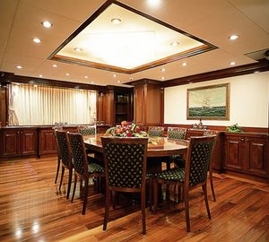 Eating/dining Aboard Yacht SOPHIE BLUE