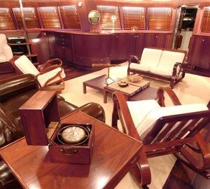 Sitting: Yacht DOUCE FRANCE's Saloon Captured