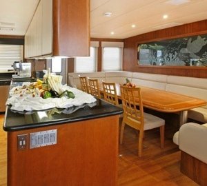 Eating/dining Furniture With Ship's Galley Aboard Yacht DAYDREAM