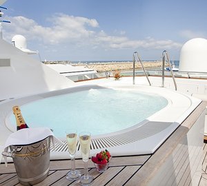 Jacuzzi Pool Close Up Aboard Yacht ECLIPSE