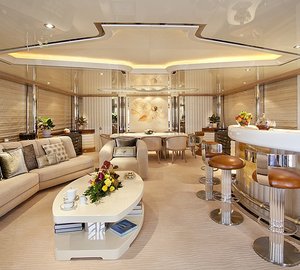 Premier Saloon With Drinks Bar On Yacht ECLIPSE