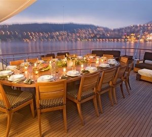 Top Aft Deck Sunset Dusk On Yacht SEA DREAM