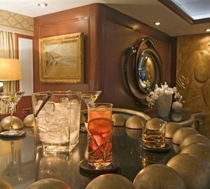 Saloon Close Up On Board Yacht SEA DREAM