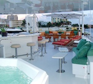 Fly-bridge Aboard Yacht AT LAST