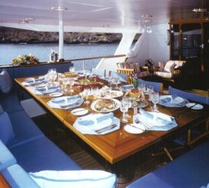 Aft Eating/dining On Board Yacht ATLANTIC GOOSE