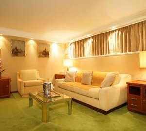 Main Master Saloon Aboard Yacht SECRET LIFE