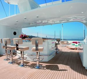 Delta Sun Deck Drinks Bar On Board Yacht KATYA