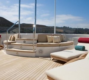 Jacuzzi Pool With Sunshine Lounging On Yacht KATYA