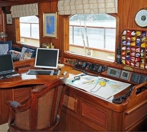 Helm Station On Board Yacht OFELIA