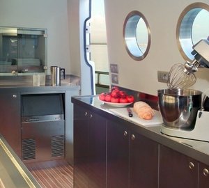 Ship's Galley On Board Yacht PHOENIX