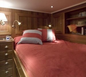 Red Guest's Cabin On Board Yacht TIZIANA