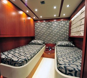 Twin Bed Stateroom On Board Yacht MARNAYA