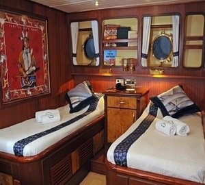 Newport: Yacht OFELIA's Twin Bed Cabin Captured