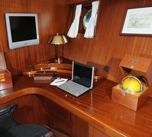 Work Desk: Yacht OFELIA's Main Master Cabin Photograph