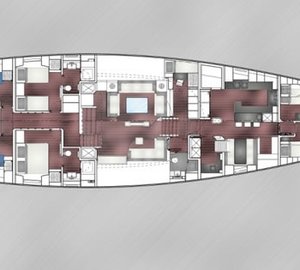Deck Plans / Map On Board Yacht BLISS