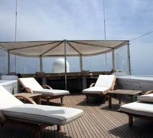 Sun Deck Lounging On Board Yacht SUPERFUN