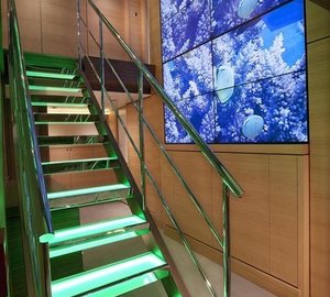 Premier Deck Staircase Aboard Yacht BIG FISH
