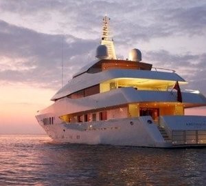 Sunset Dusk On Board Yacht ALKHOR