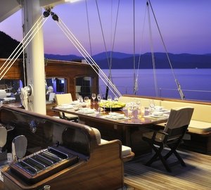 Fore Deck: Yacht REGINA's External Eating/dining Pictured